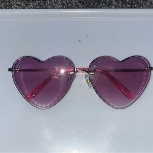 Pink Heart Sunglasses